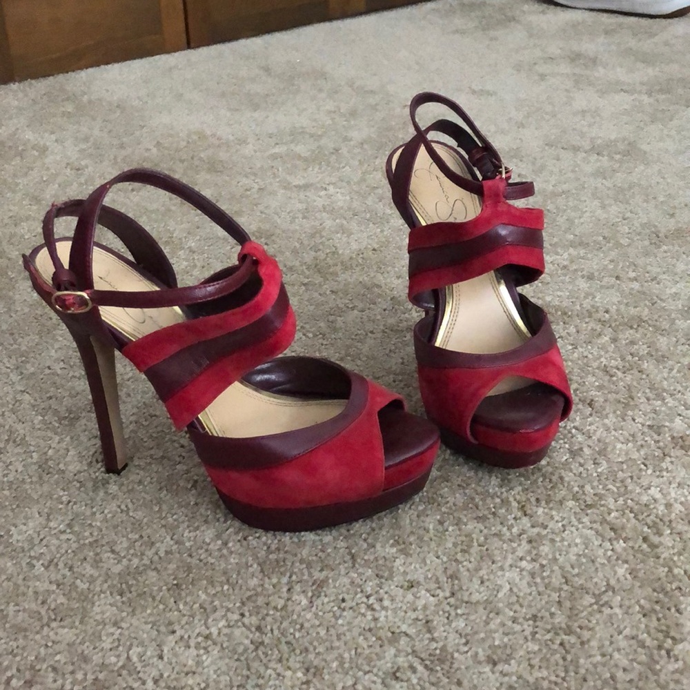 Red Jessica Simpson heel